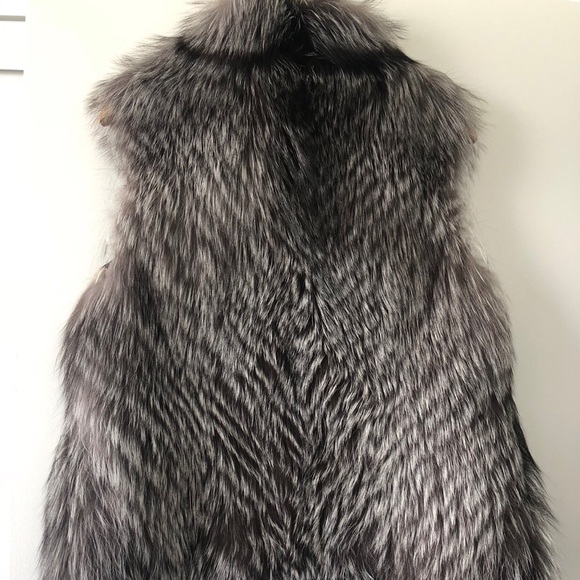 Silver Fox Fur Vest from Russia - Picture 2 of 4